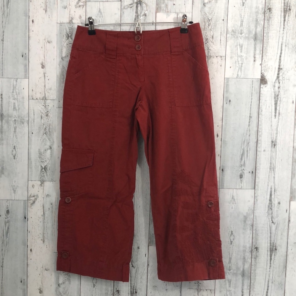 CAbi Cargo Deck Embroidered Pants 4